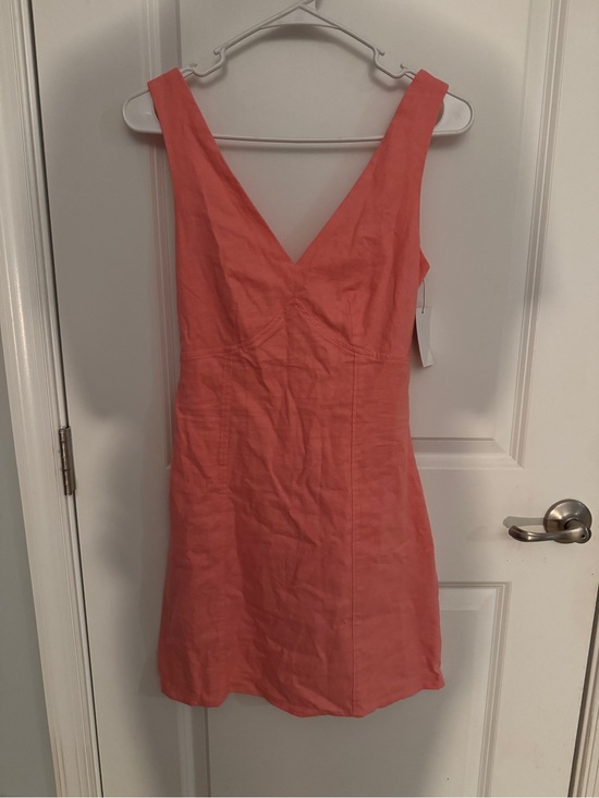 Open Edit Dresses & Skirts - Coral V-Neck Mini Dress